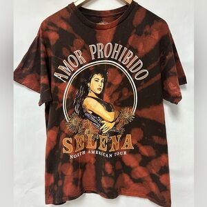 Selena Amor Prohibido North American Tour Bleach Dyed Concert Tee